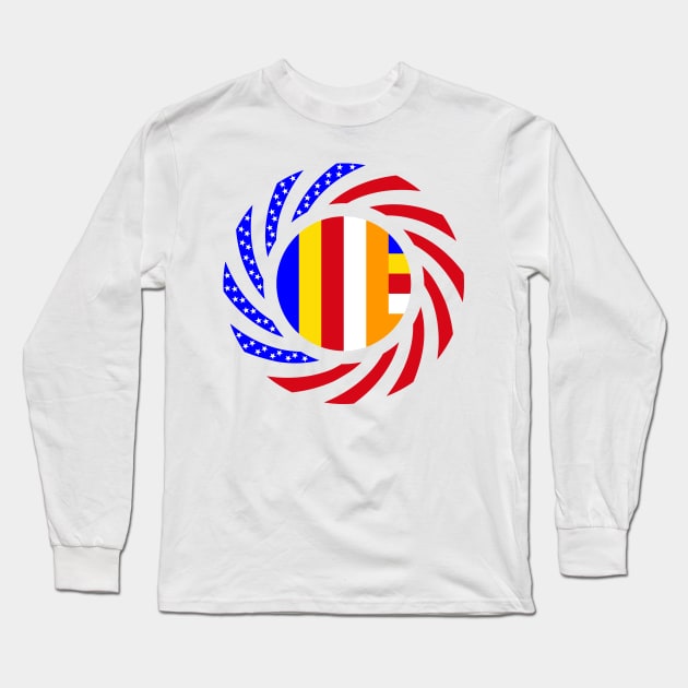 Buddhist Murican Patriot Flag Series Long Sleeve T-Shirt by Village Values